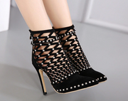 Cage Studded Ankle Boots