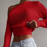 Off Shoulder Long Sleeve Sweater