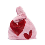 Real Mink Fur Small Handle Bag